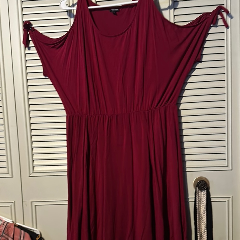 Torrid Red Cut Out Tiered Midi Sundress